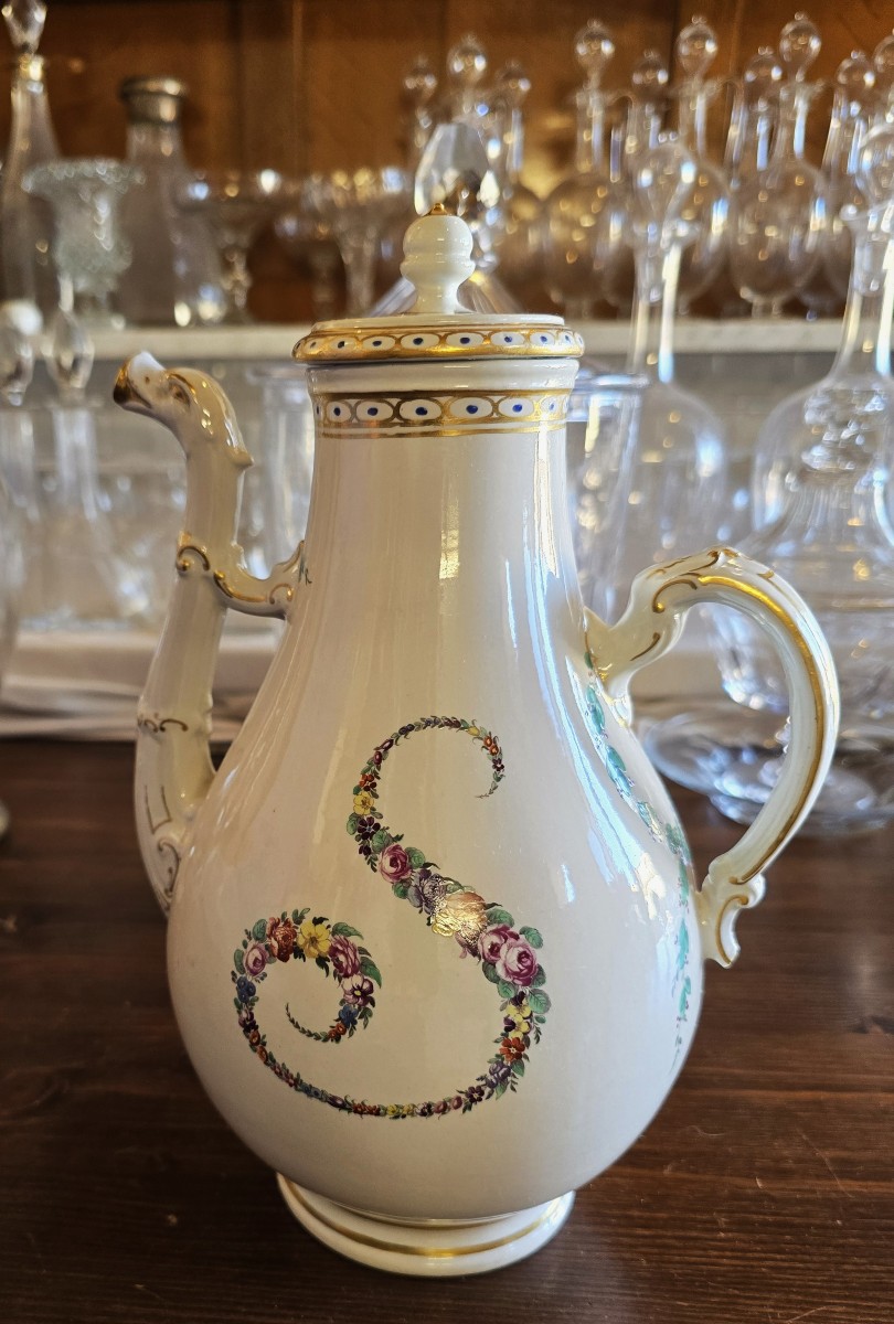 Antica caffettiera in porcellana Ginori Doccia – Fine XVIII secolo-photo-3