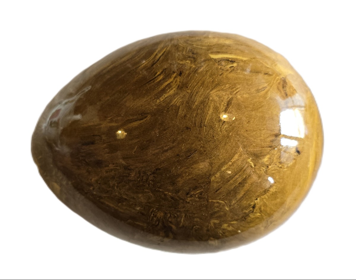 scatola in ceramica neriage a forma di uovo – Italia, circa 1960-photo-2