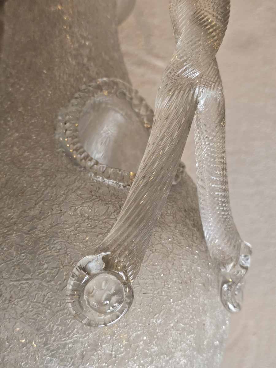 Brocca rinfrescatoio antica in vetro soffiato Baccarat-photo-1
