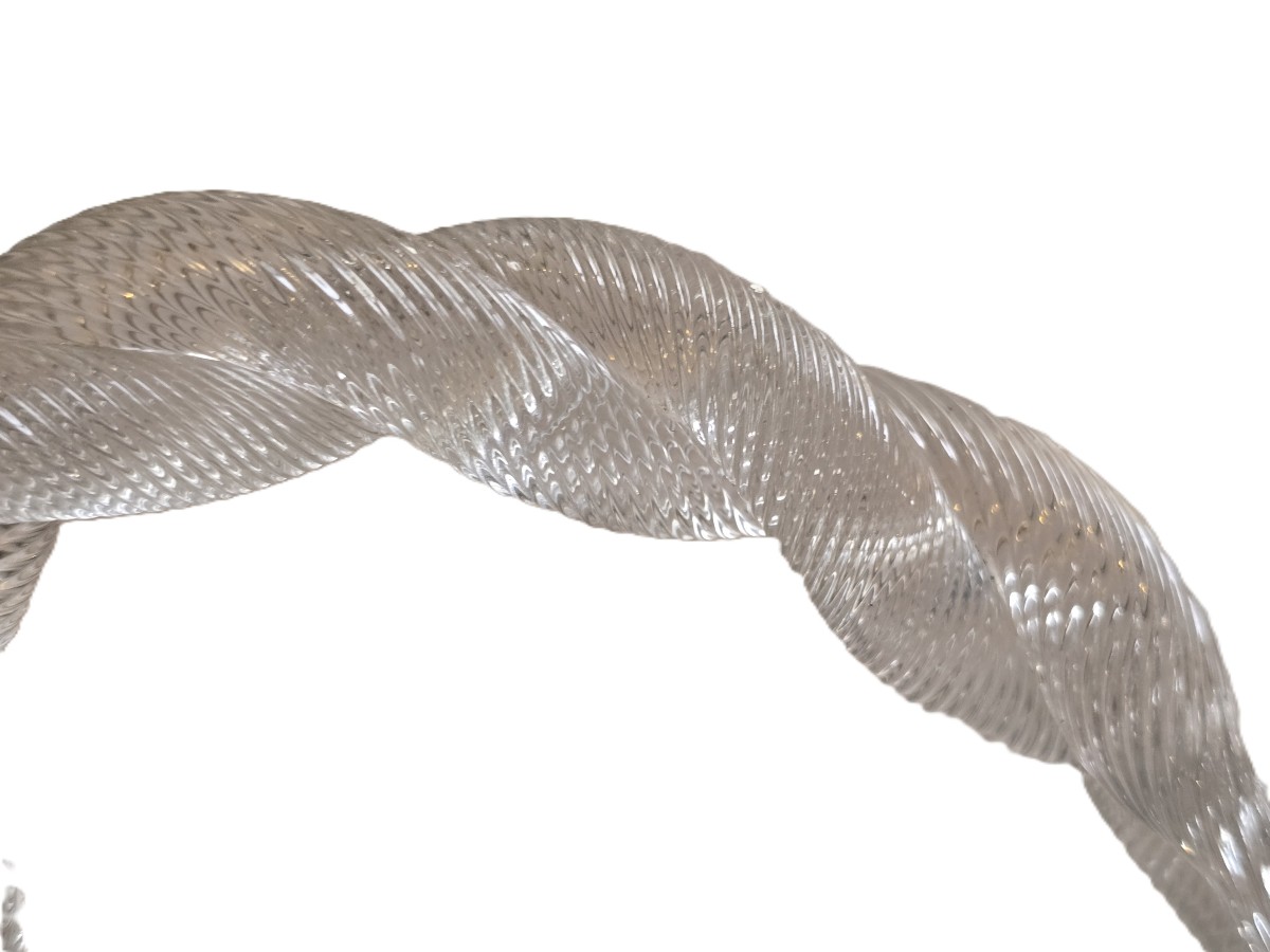 Brocca rinfrescatoio antica in vetro soffiato Baccarat-photo-2