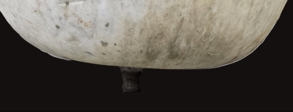 Antico lavabo in marmo bianco di Carrara, XIX secolo-photo-1