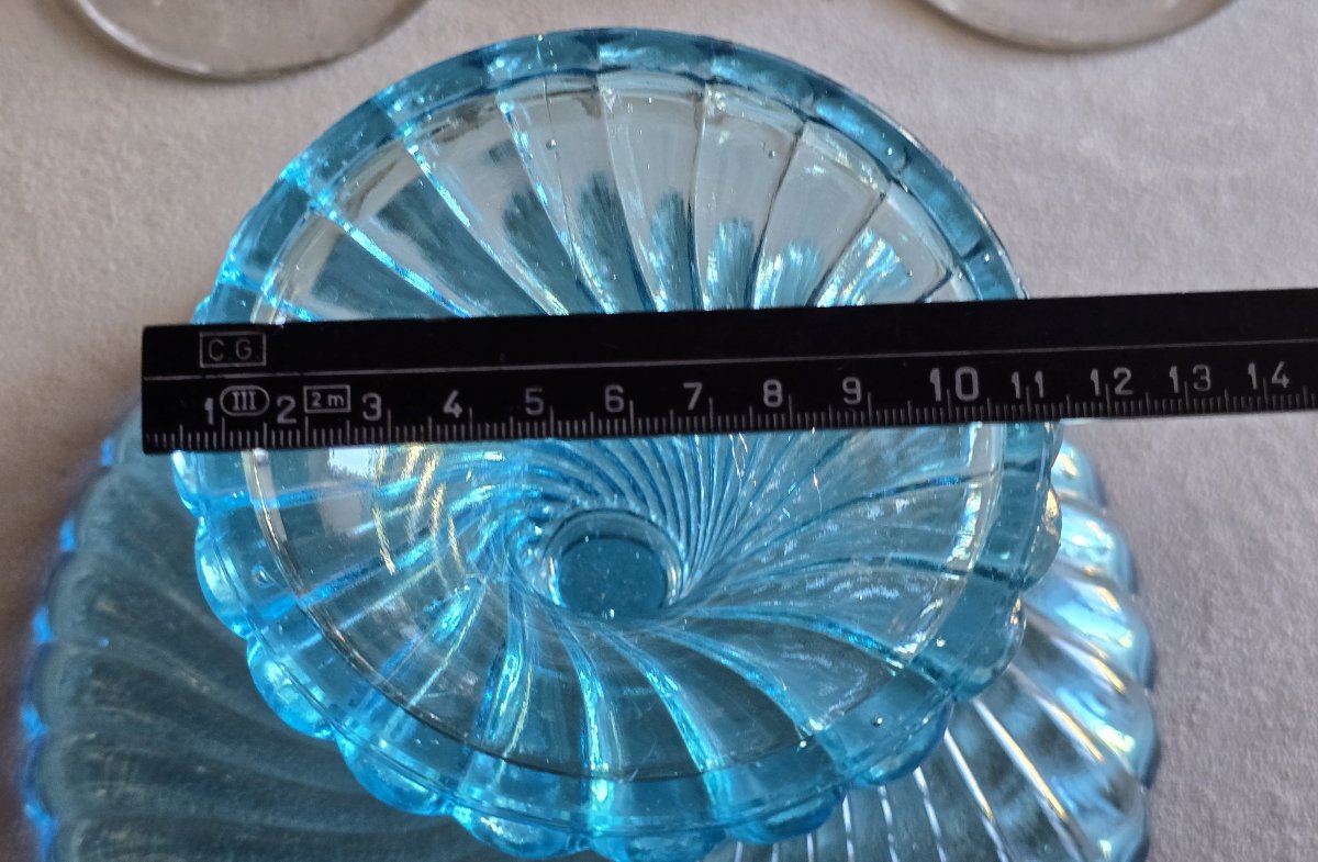 Antica alzatina in vetro stampato modello Bambou di Baccarat-photo-5