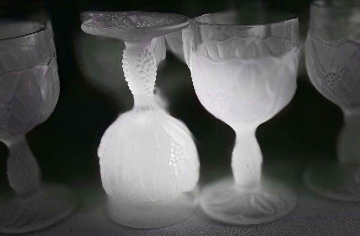 Insieme di 12 calici da vino Taitù Milano anni '70-photo-3