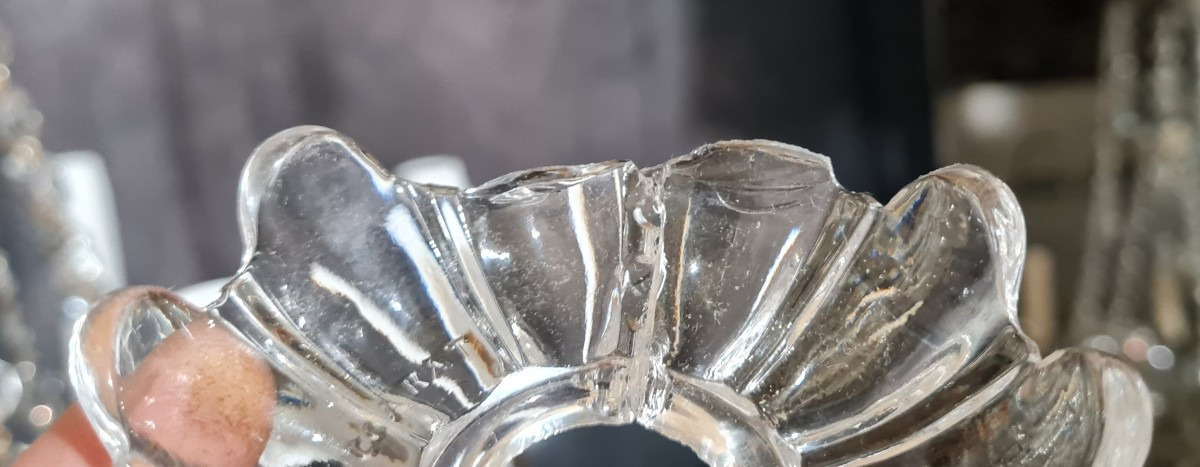 Antico lampadario in bronzo e cristallo, XIX secolo, stile Luigi XVI-photo-7