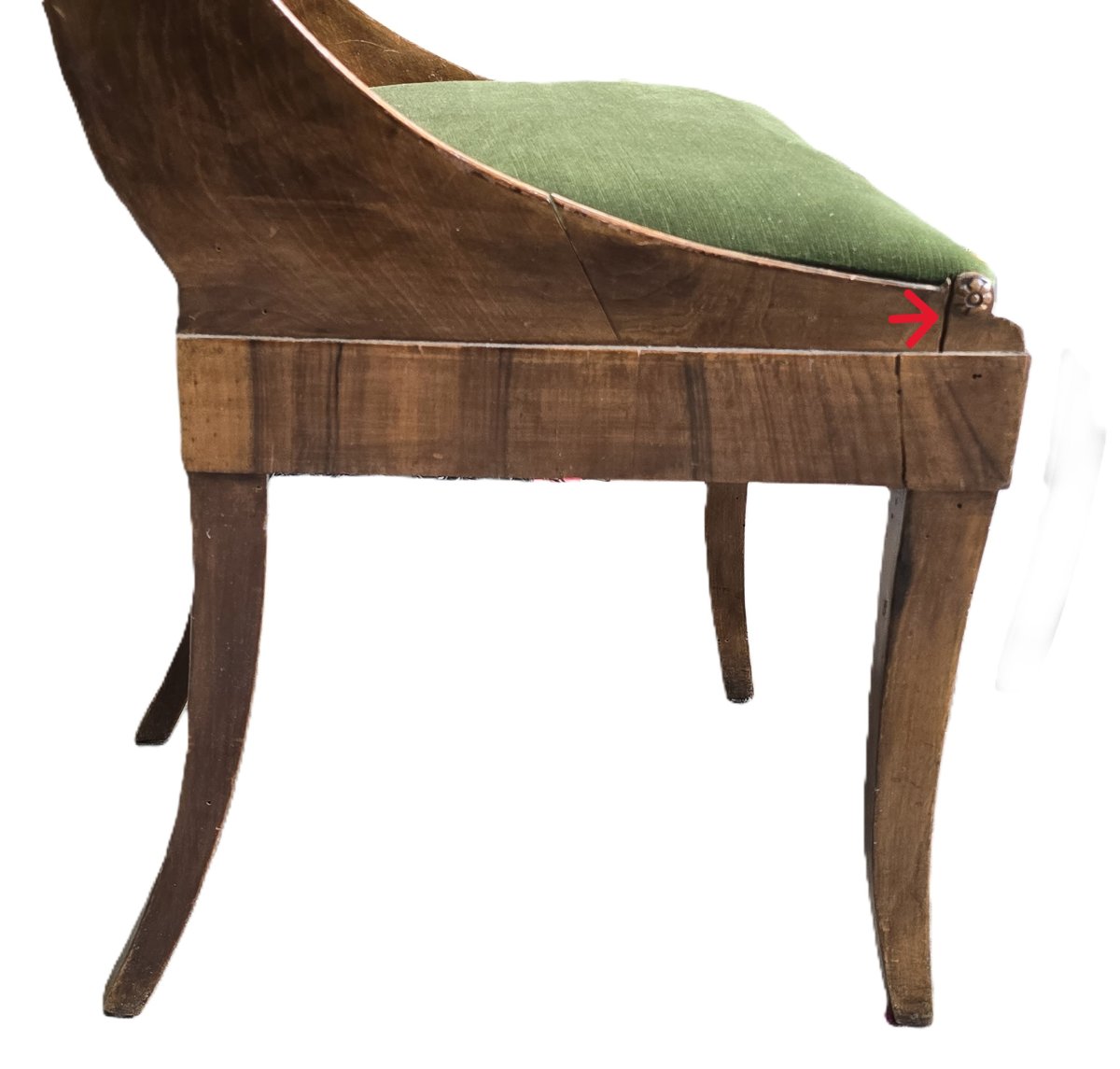 Coppia di sedie in noce stile Direttorio – Italia, metà del XX secolo-photo-2