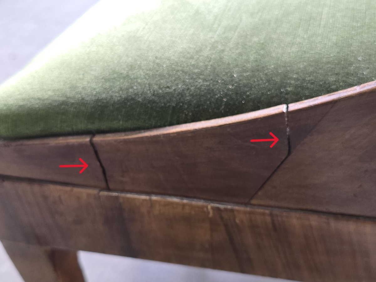 Coppia di sedie in noce stile Direttorio – Italia, metà del XX secolo-photo-3