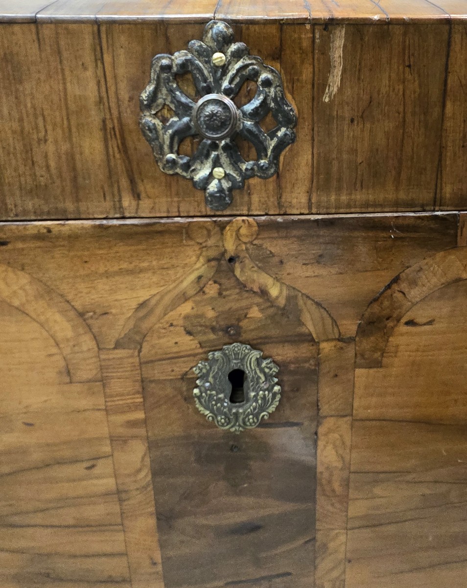 Antica cassa nuziale in noce – Austria, fine XVIII secolo-photo-4