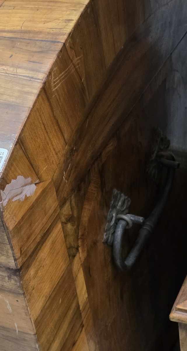 Antica cassa nuziale in noce – Austria, fine XVIII secolo-photo-3