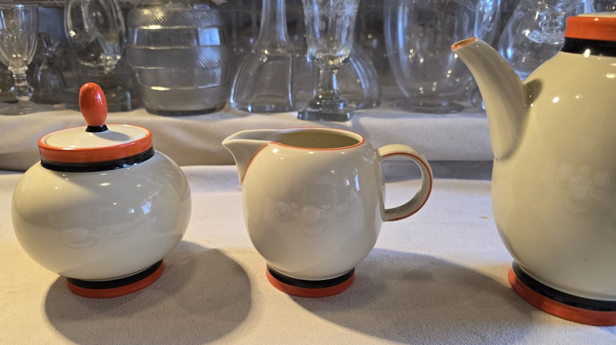 servizio da caffè in porcellana  Art Déco Guido Andlovitz per Laveno-photo-4