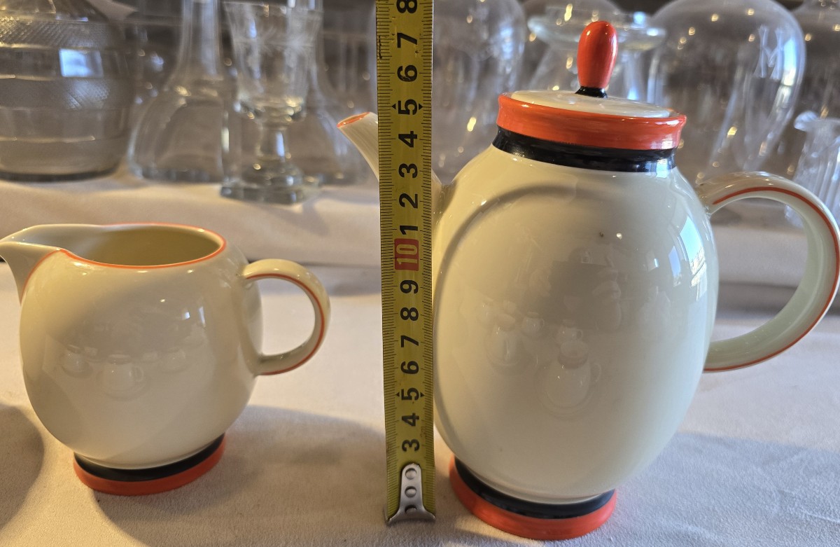 servizio da caffè in porcellana  Art Déco Guido Andlovitz per Laveno-photo-4