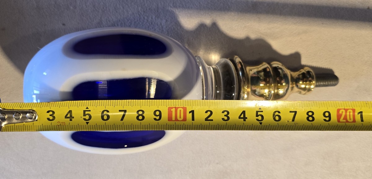 Coppia di antichi terminali da scala in cristallo di Boemia-photo-3