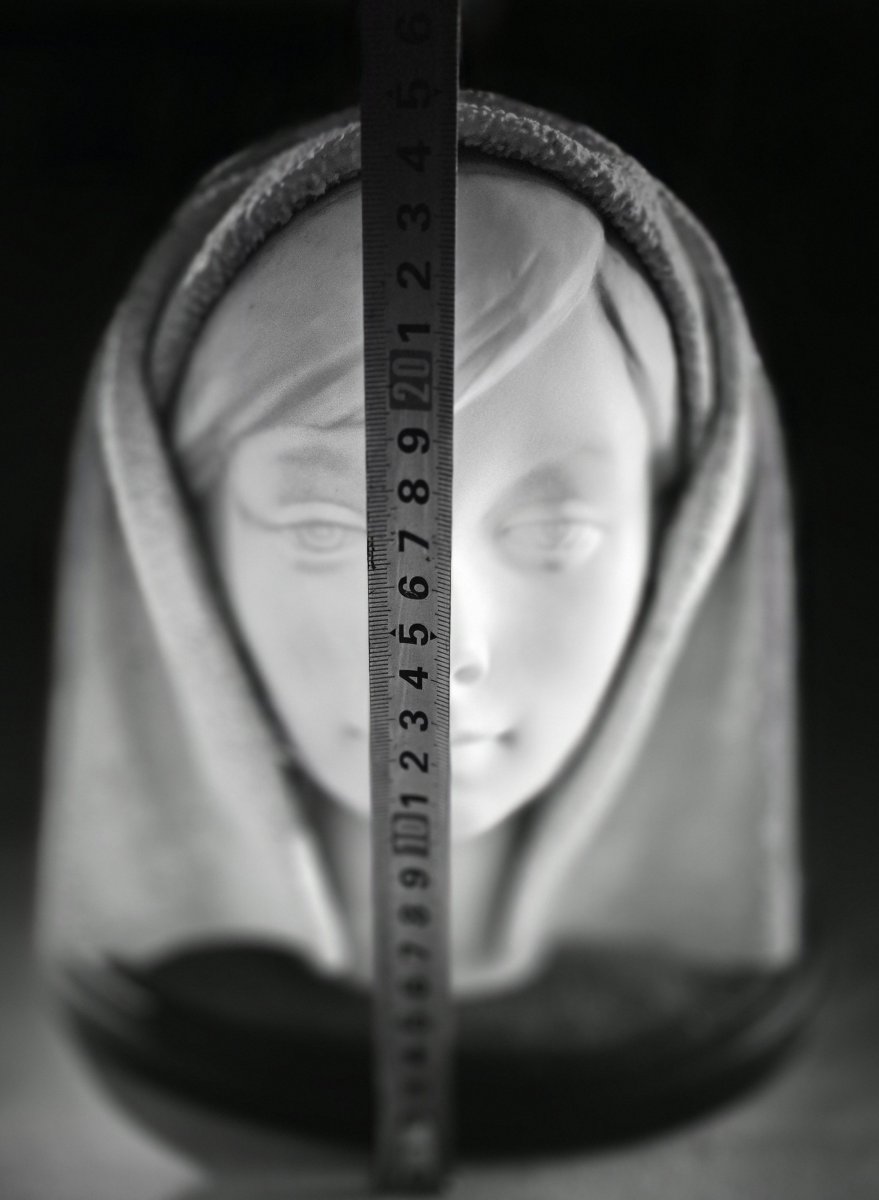 Testa di giovane donna velata – antico biscuit Lladró, 1969‑1985-photo-5