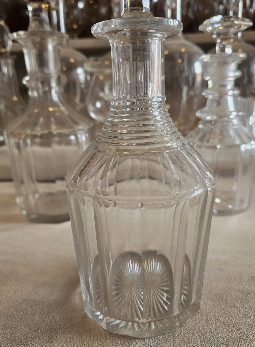 Bottiglia antica n.5 in cristallo molato- Inghilterra XIX esimo secolo-photo-3