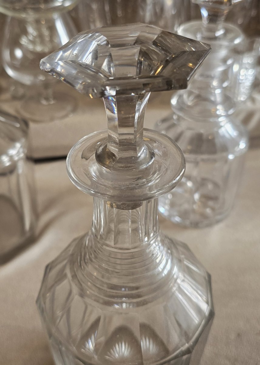 Bottiglia antica n.5 in cristallo molato- Inghilterra XIX esimo secolo-photo-1