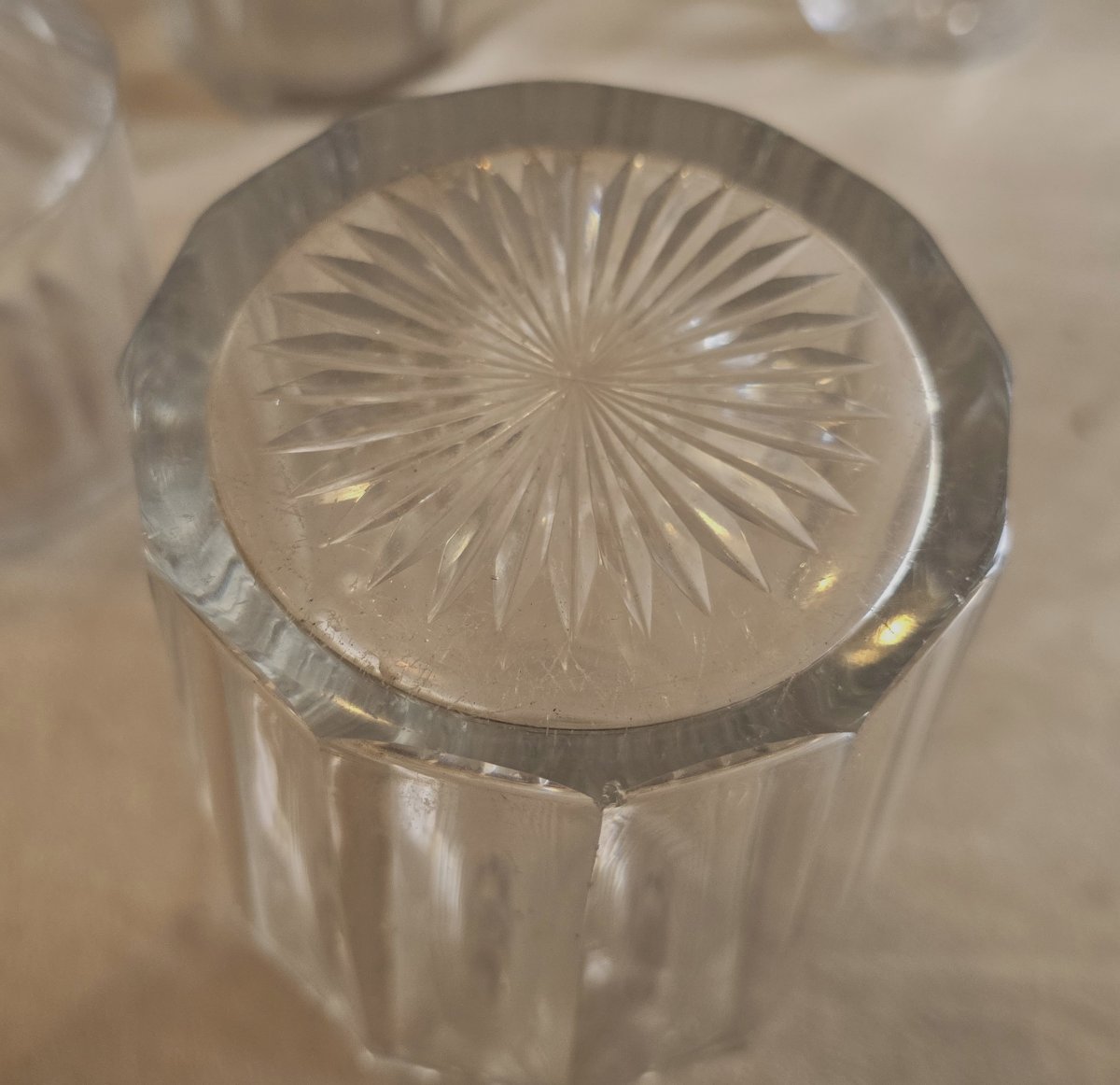 Bottiglia antica n.5 in cristallo molato- Inghilterra XIX esimo secolo-photo-4