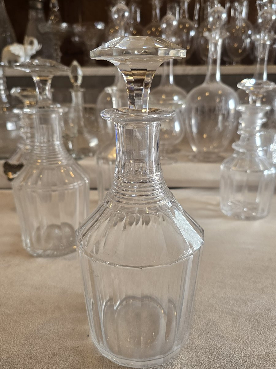 Bottiglia antica n.6 in cristallo molato - Inghilterra XIX esimo secolo-photo-3