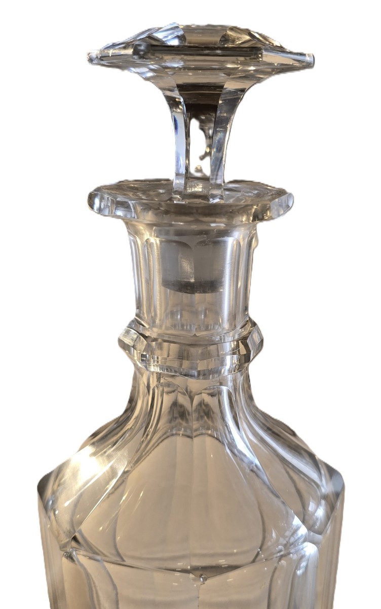 Antica bottiglia da liquore n.7  in cristallo molato,  XIX esimo secolo-photo-2