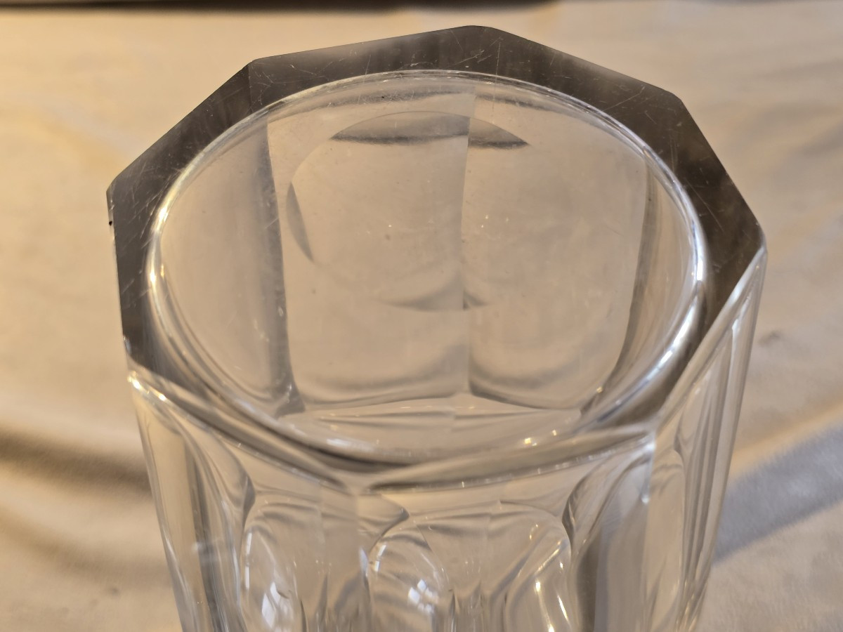 Antica bottiglia da liquore n.7  in cristallo molato,  XIX esimo secolo-photo-1