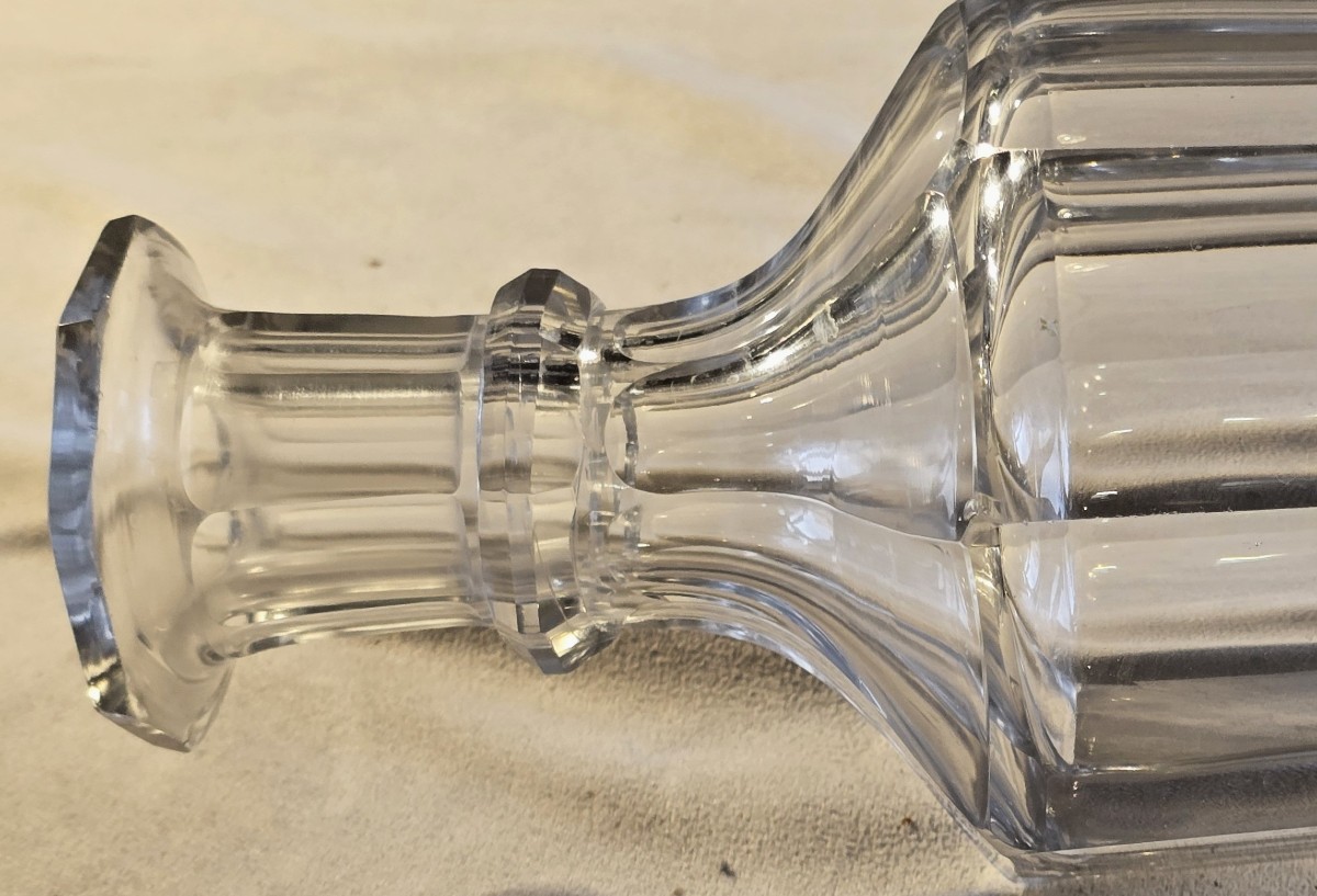 Antica bottiglia da liquore n.7  in cristallo molato,  XIX esimo secolo-photo-4