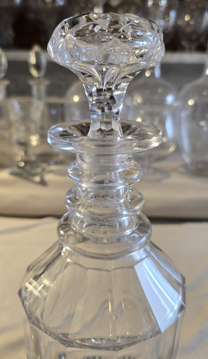 Bottiglia decanter antica '800 n.9 in cristallo molato-photo-2