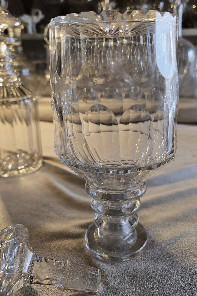 Bottiglia decanter antica '800 n.9 in cristallo molato-photo-4