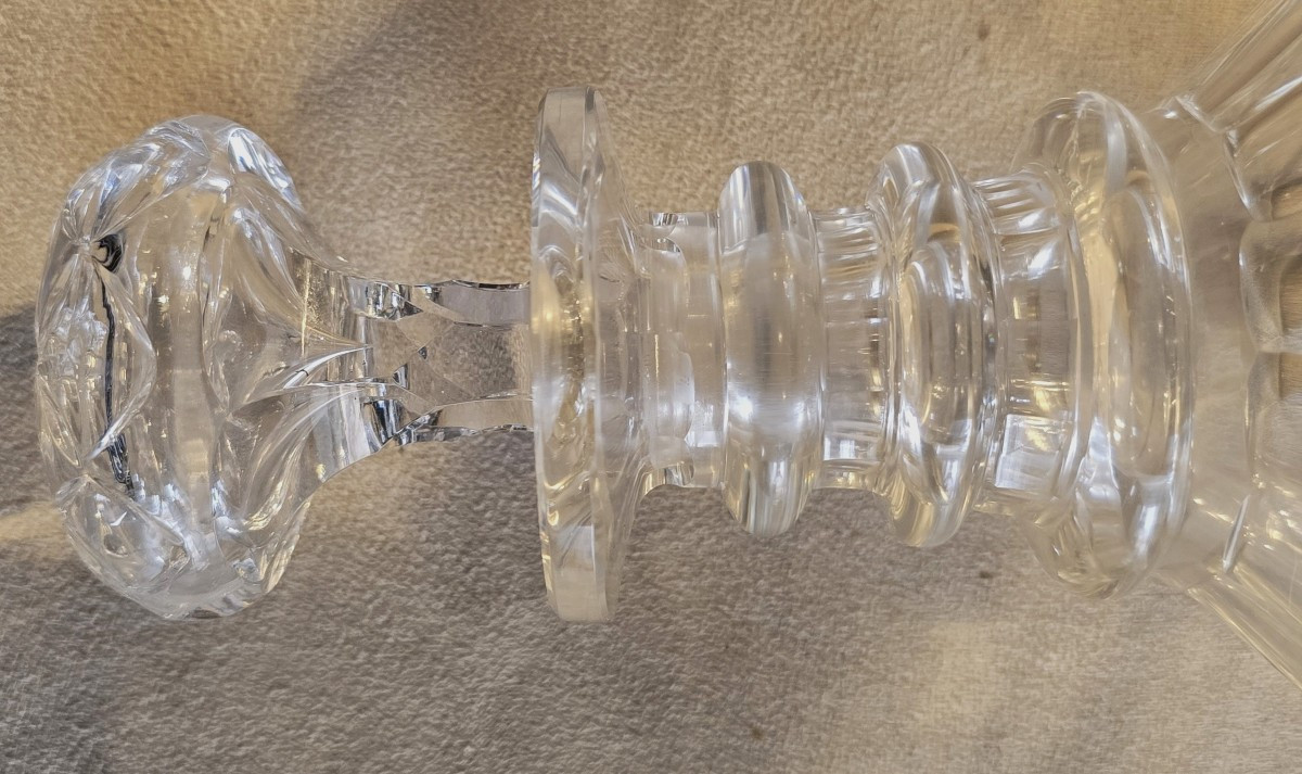 Bottiglia decanter antica '800 n.9 in cristallo molato-photo-1