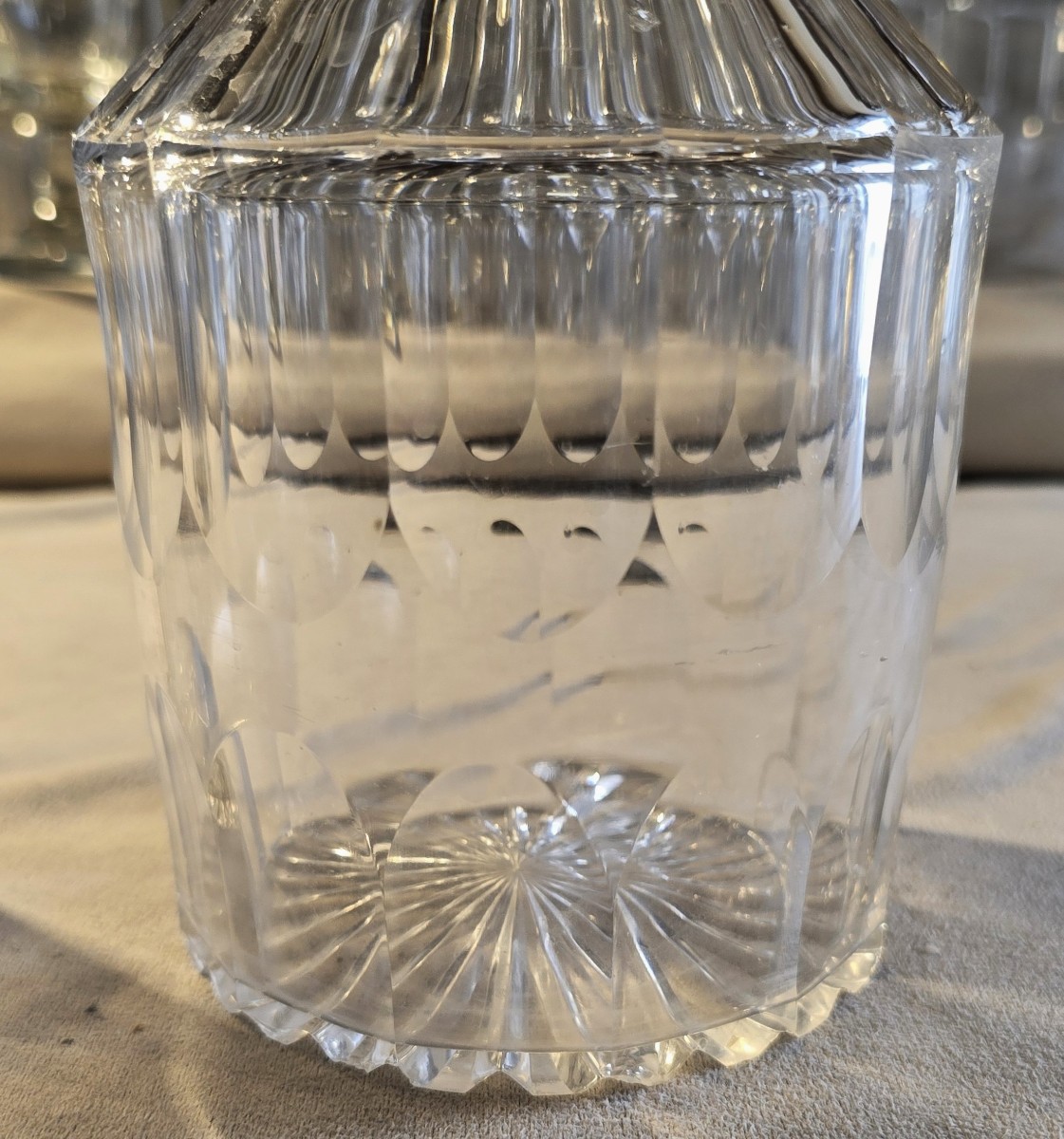 Bottiglia decanter antica '800 n.9 in cristallo molato-photo-4
