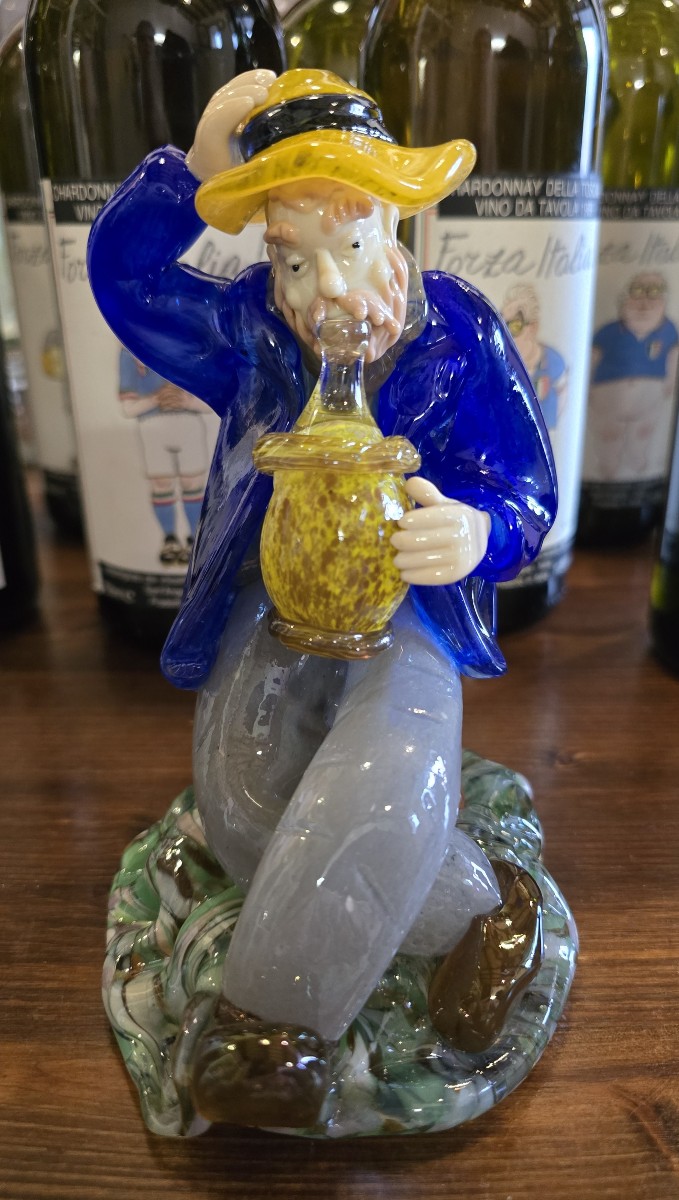 Antica statuina in vetro Boema-photo-2