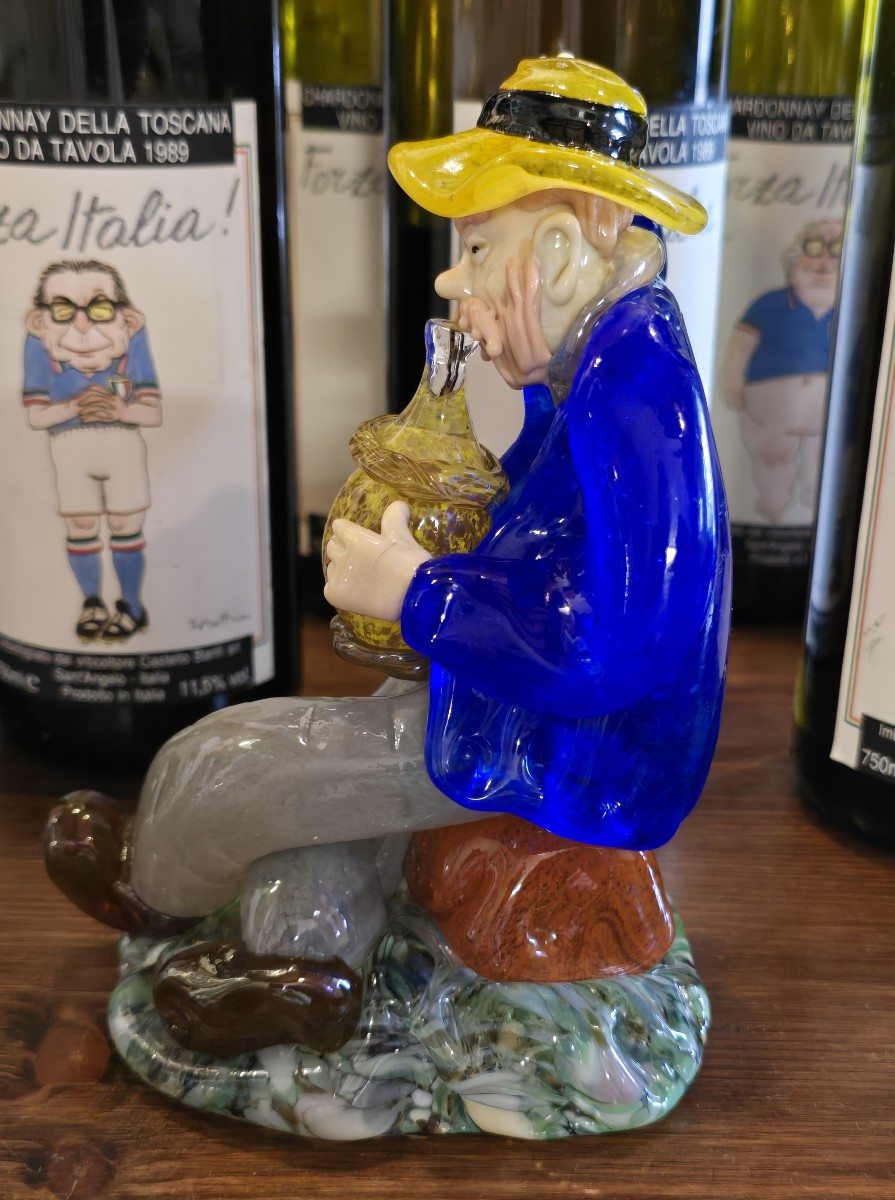 Antica statuina in vetro Boema-photo-3