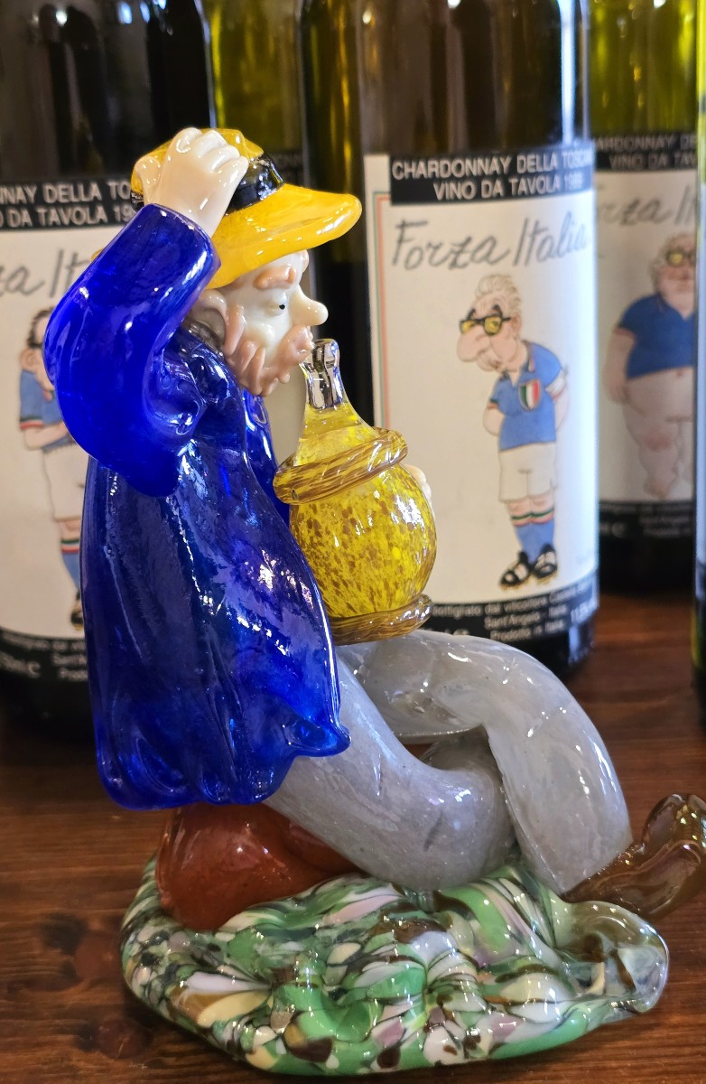 Antica statuina in vetro Boema-photo-1