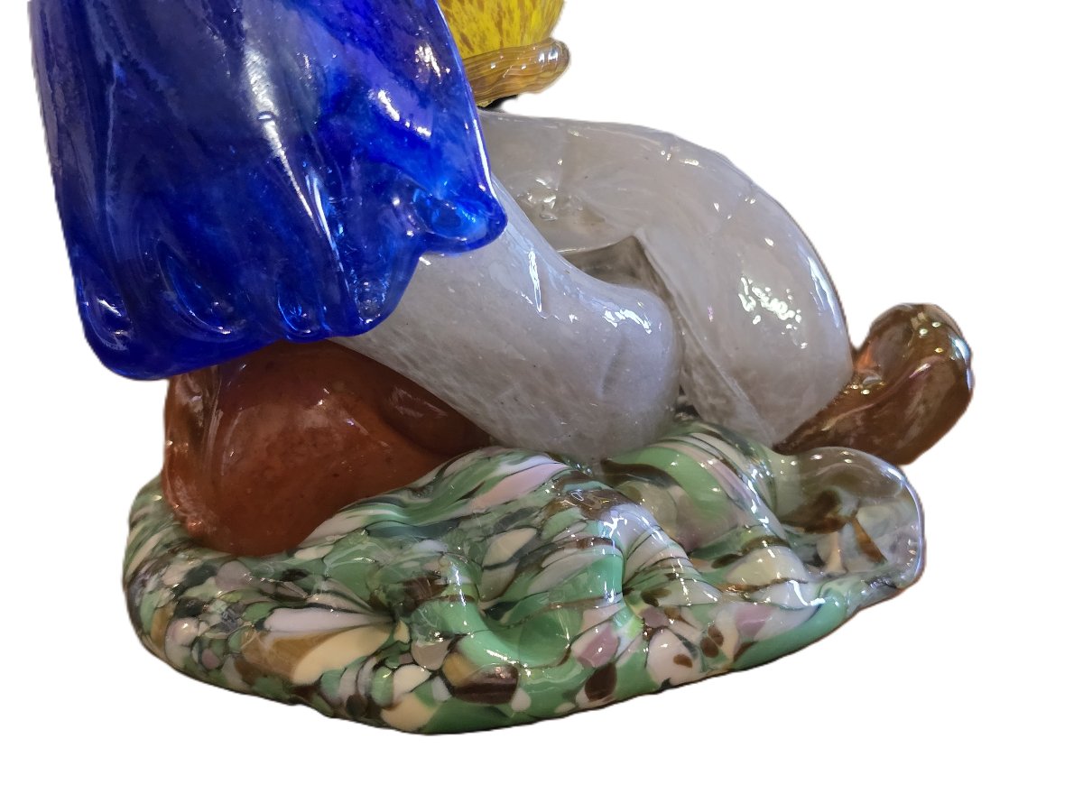 Antica statuina in vetro Boema-photo-5