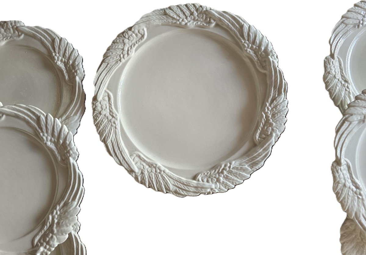 Servizio piatti da dessert in maiolica Bassanello 1968-photo-2