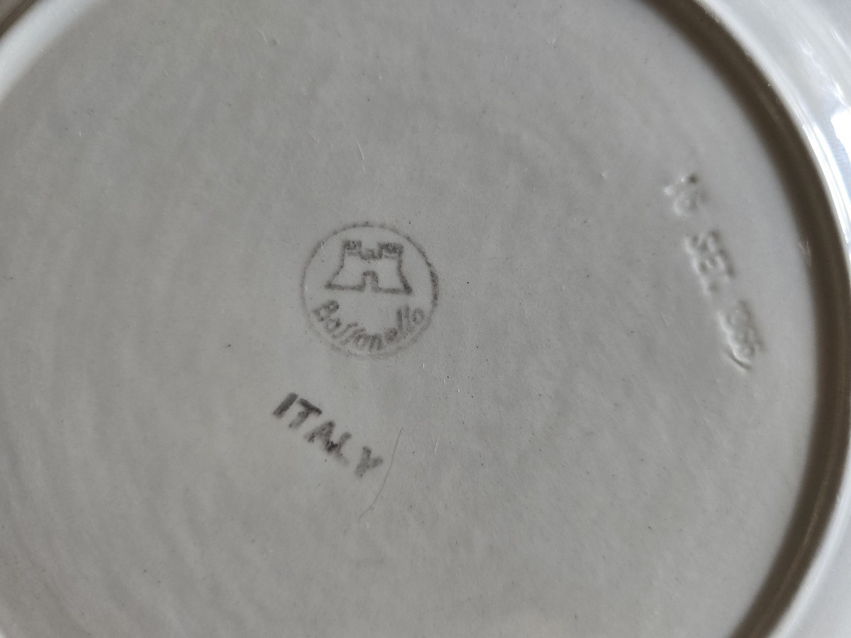 Servizio piatti da dessert in maiolica Bassanello 1968-photo-1