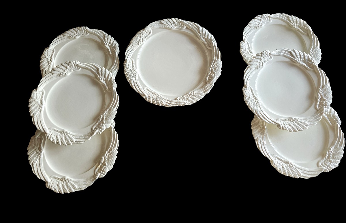 Servizio piatti da dessert in maiolica Bassanello 1968