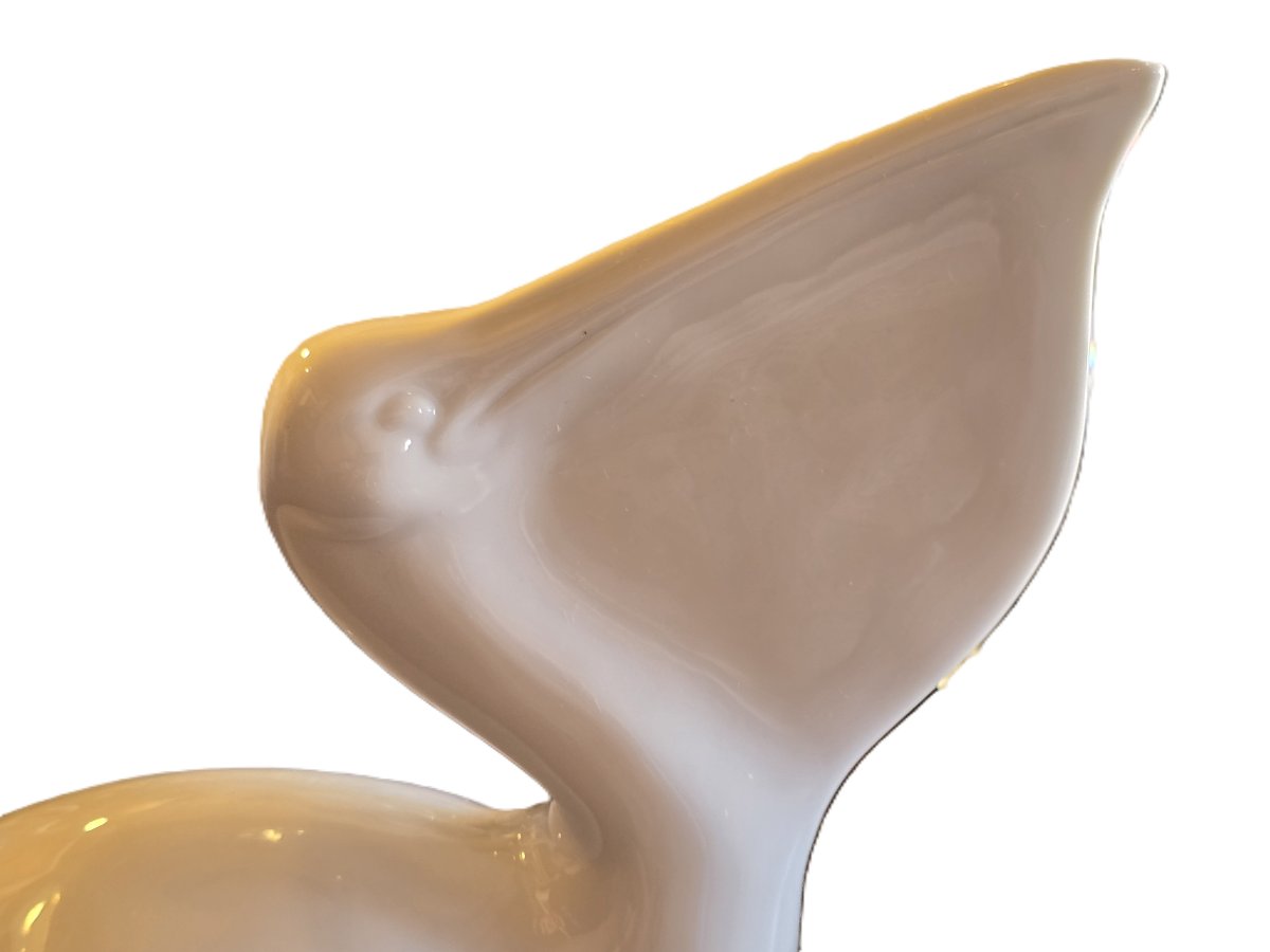 statuina di pellicano in porcellana bianca Ljubisa Mišić per Goebel 1984-photo-2