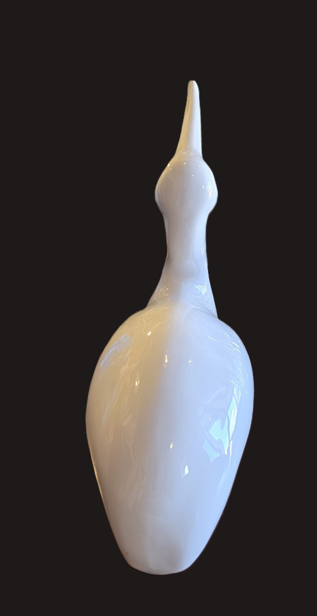 statuina di pellicano in porcellana bianca Ljubisa Mišić per Goebel 1984-photo-3