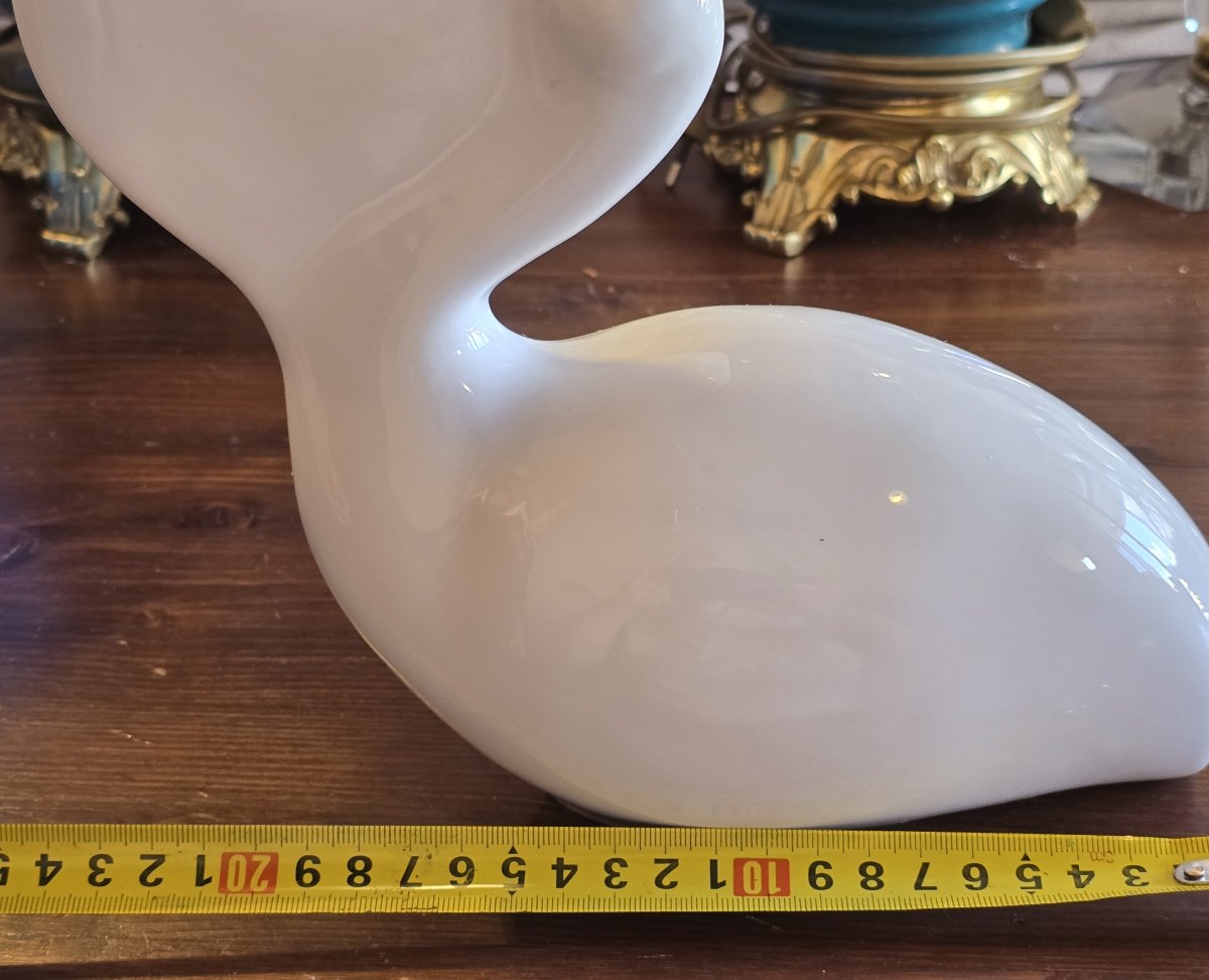 statuina di pellicano in porcellana bianca Ljubisa Mišić per Goebel 1984-photo-5