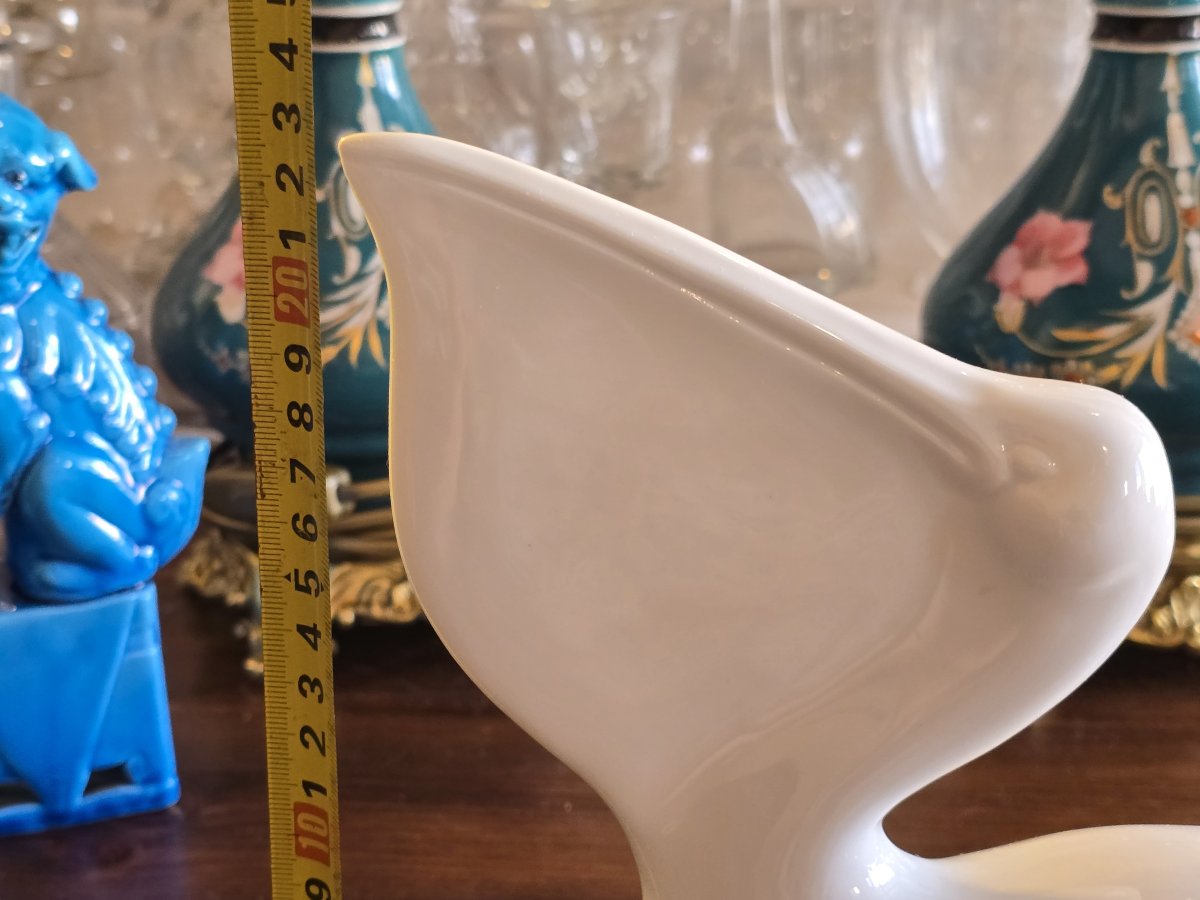 statuina di pellicano in porcellana bianca Ljubisa Mišić per Goebel 1984-photo-6