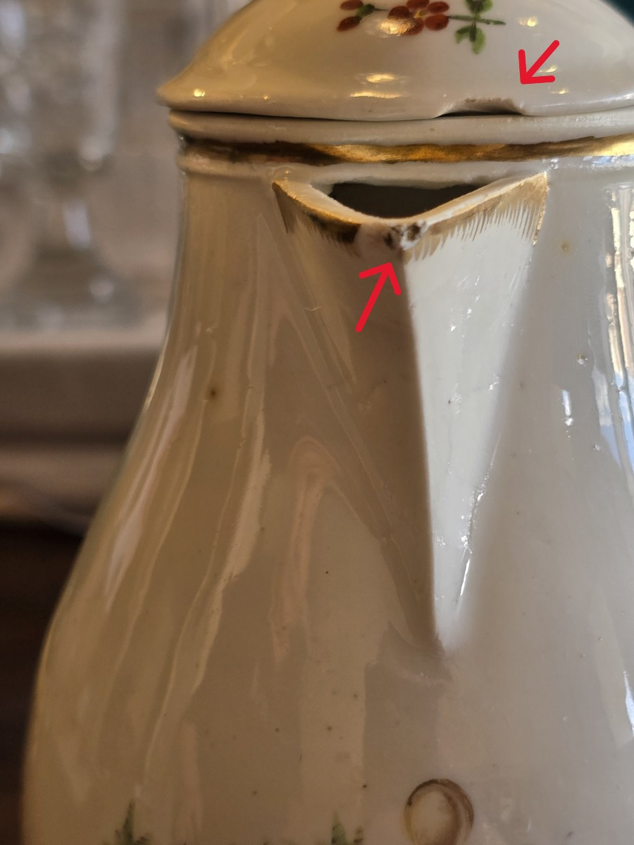 Caffettiera egoista in porcella manifattura di Joseph‑Adam Hannong, Strasburgo '700-photo-5