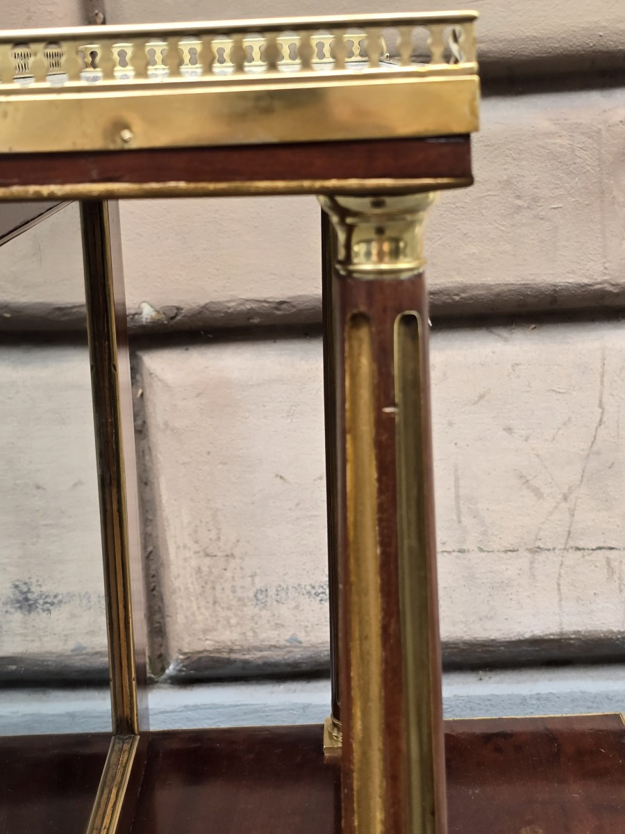 Bonheur-du-jour in stile Luigi XVI in mogano e bronzo dorato fine '800-photo-1