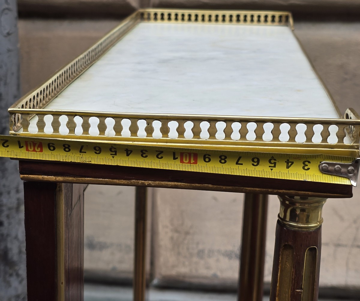 Bonheur-du-jour in stile Luigi XVI in mogano e bronzo dorato fine '800-photo-4