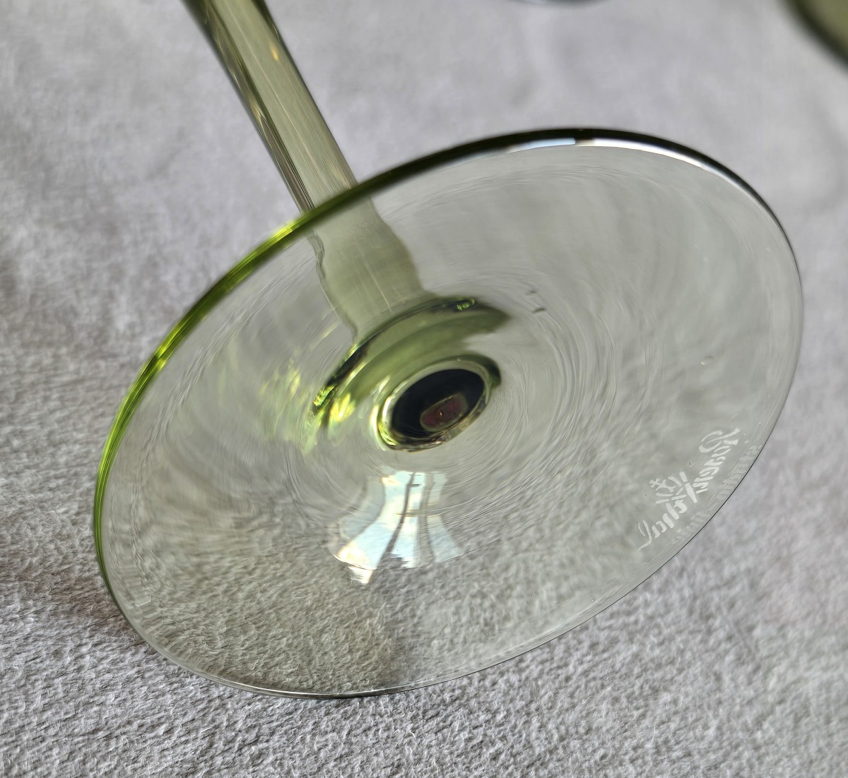 Serie di sei flute da champagne in cristallo, modello Papyrus di Rosenthal-photo-3