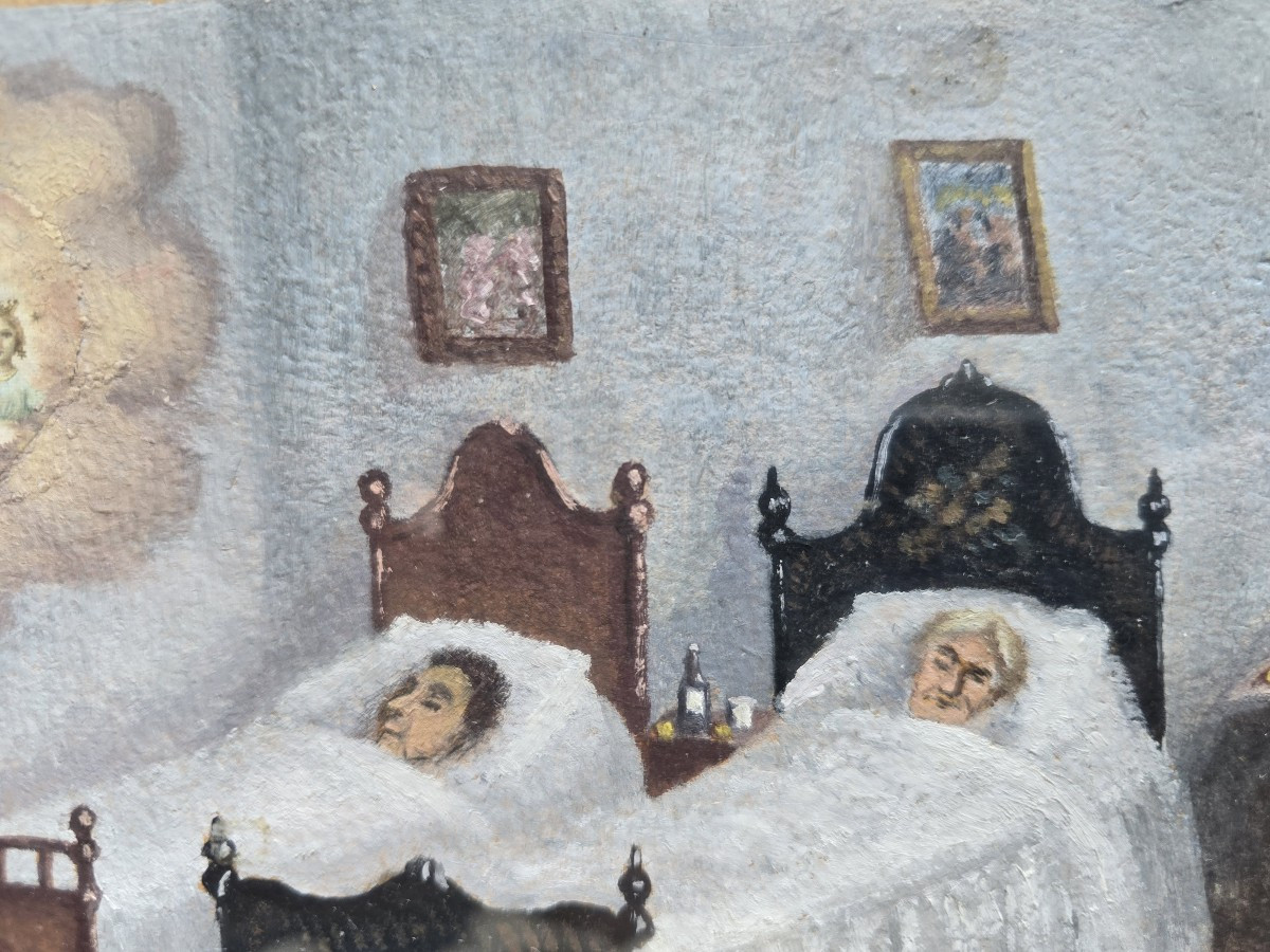 Pittura votiva e naïf, gouache, ex voto italiano, 1920-photo-3