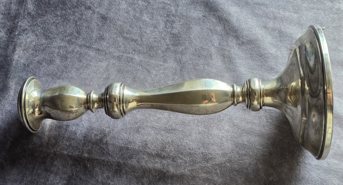 Candeliere in argento, Italia, metà XX secolo, 150 grammi  -photo-2