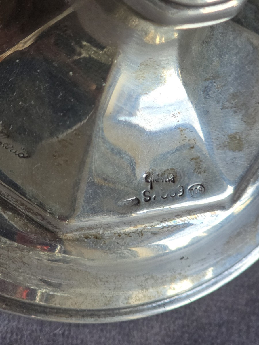 Candeliere in argento, Italia, metà XX secolo, 150 grammi  -photo-1