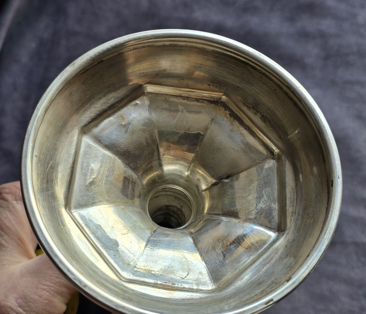 Candeliere in argento, Italia, metà XX secolo, 150 grammi  -photo-2