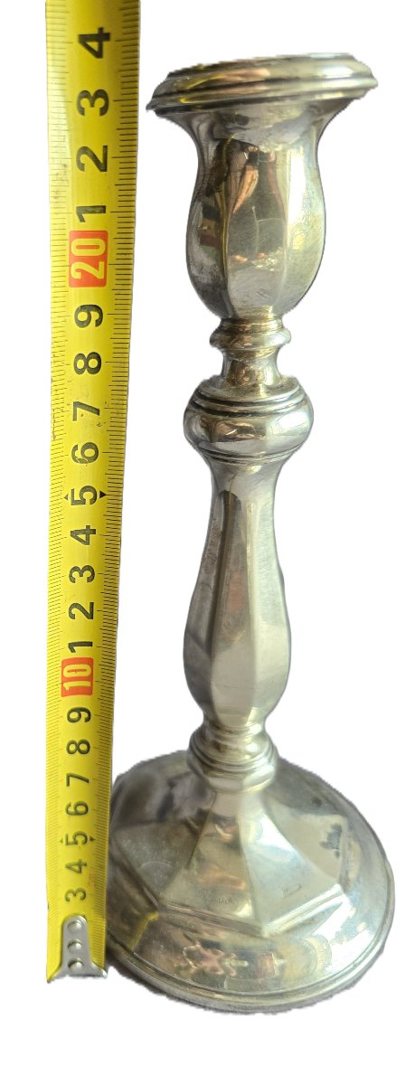 Candeliere in argento, Italia, metà XX secolo, 150 grammi  -photo-4