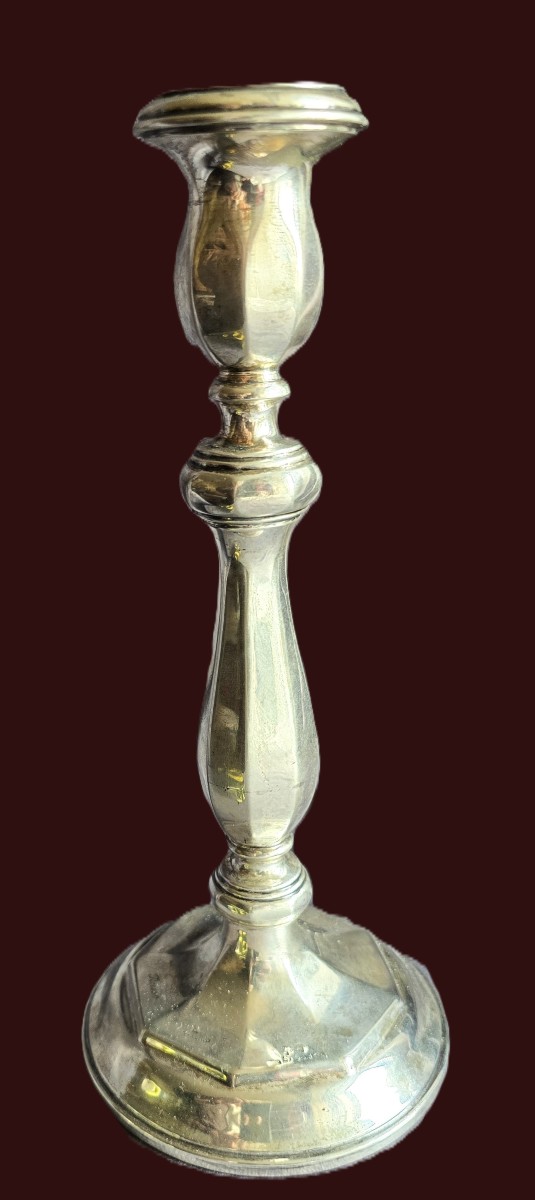 Candeliere in argento, Italia, metà XX secolo, 150 grammi  