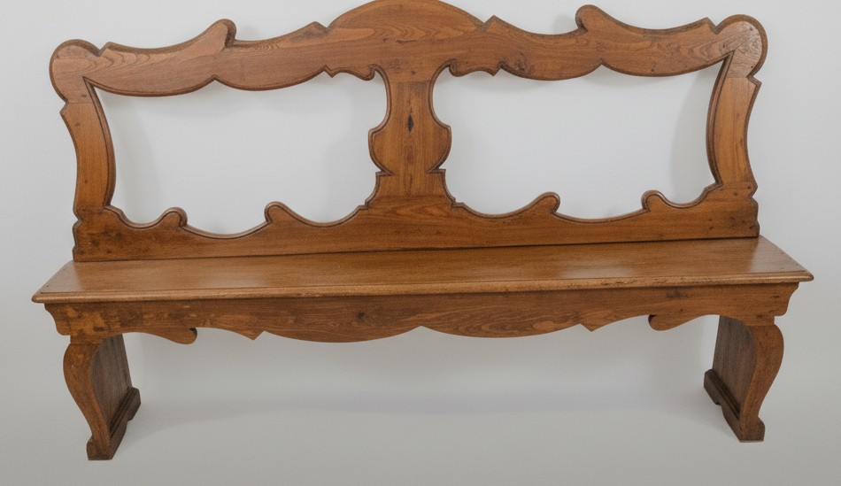 Panca antica in olmo massello, Italia settentrionale 700-photo-2