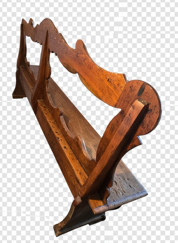 Panca antica in olmo massello, Italia settentrionale 700-photo-3